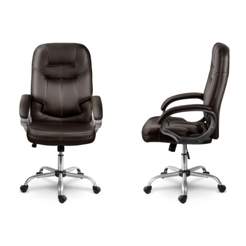 Fotel biurowy obrotowy Sofotel cimny brąz