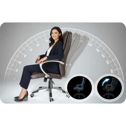 Fotel biurowy obrotowy Sofotel cimny brąz