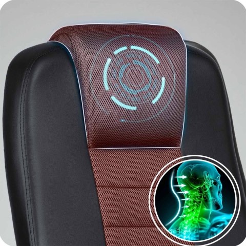 Fotel biurowy obrotowy Sofotel czarno-brązowe