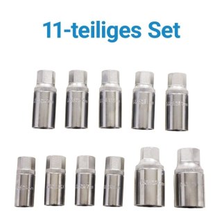 Profesjonalny zestaw wykrętaków do szpilek - BITUXX 11 elementów (napęd 1/2″)