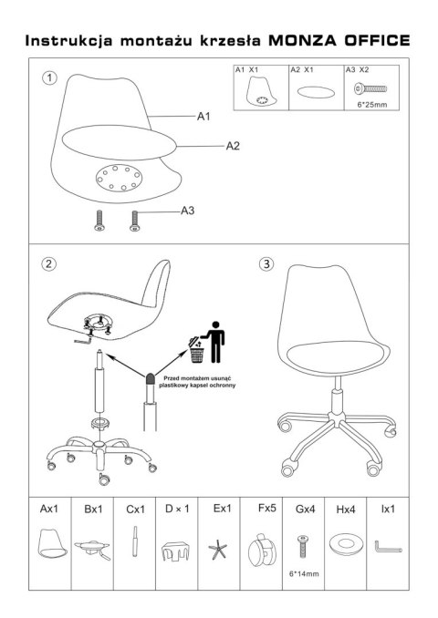 Krzesło obrotowe MONZA OFFICE PINK PU SMOKE