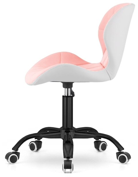 Krzesło obrotowe VASTO OFFICE PU PINK+WHITE SMOKE