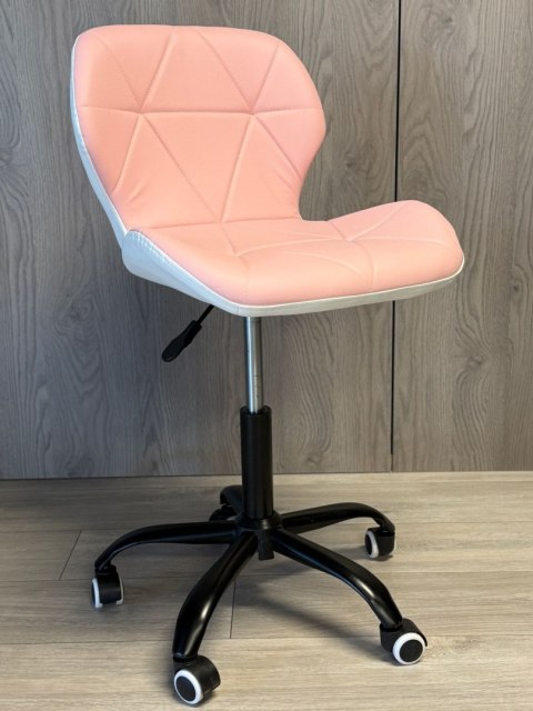 Krzesło obrotowe VASTO OFFICE PU PINK+WHITE SMOKE