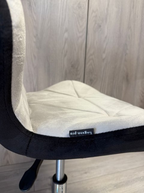 Krzesło obrotowe VASTO OFFICE VELVET BLACK + GREY SMOKE