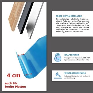 Uchwyt do przenoszenia płyt karton gips osb mdf nośność 100 kg