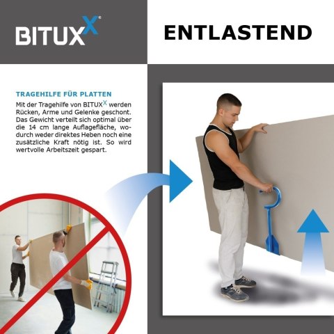 Uchwyt do przenoszenia płyt karton gips osb mdf nośność 100 kg