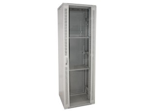 Szafa 19" stojąca 42U 600x600 BETA RAL7035 szkło
