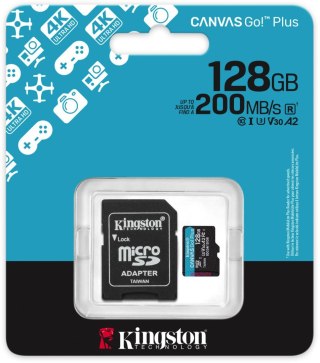 Karta pamięci microSD 128GB Kingston CanvasGo! Plus 200MB s A2 U3 V30 + adapter