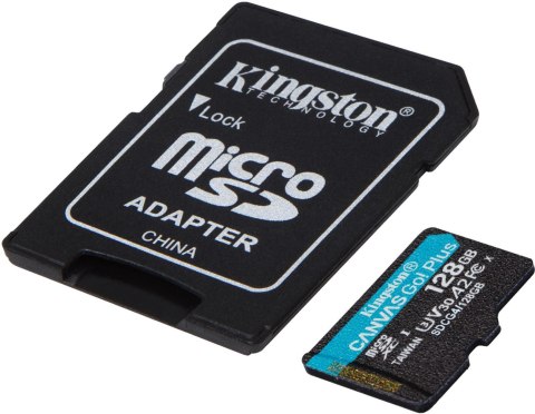 Karta pamięci microSD 128GB Kingston CanvasGo! Plus 200MB s A2 U3 V30 + adapter