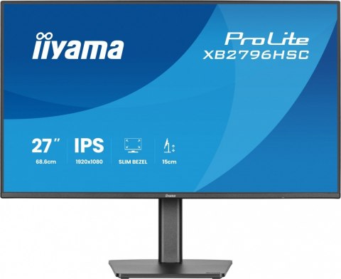 Monitor 27 cali XB2796HSC-B1 IPS,FHD,HDMI,USB-C (PD 65W),144Hz, 1xUSB 3.2 , 1xUSB-C, 2x2W, HAS 150 PIVOT obrót stopy 360st