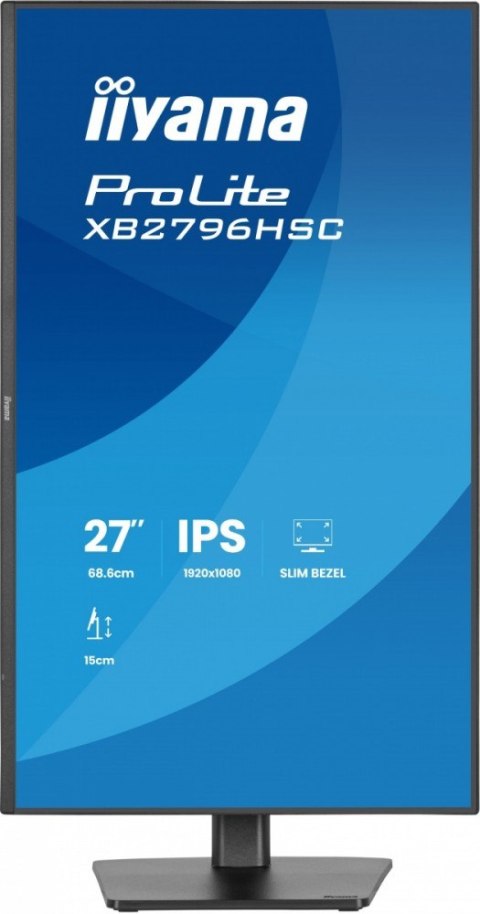Monitor 27 cali XB2796HSC-B1 IPS,FHD,HDMI,USB-C (PD 65W),144Hz, 1xUSB 3.2 , 1xUSB-C, 2x2W, HAS 150 PIVOT obrót stopy 360st