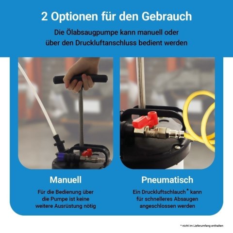 Ręczna pompa do odsysania oleju pojemność 6,5 litra pompa olejowa ręczna pneumatyczna