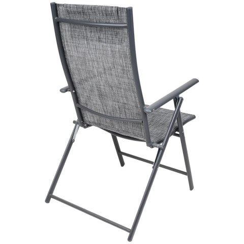 KRZESŁO OGRODOWE 57x68x106CM 2xTEXTLINE 7-POZYCYJNE Z ZAGŁÓWKIEM KPL.2SZT