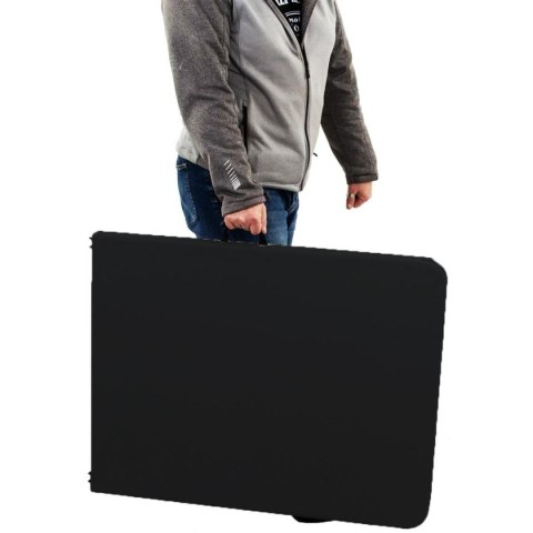 STÓŁ CATERINGOWY SKŁADANY W WALIZKĘ 180x70x74CM MAX.100KG CZARNY