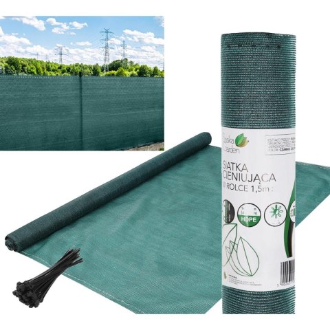 SIATKA CIENIUJĄCA 140G/M2 1.5X25M CIEMNO ZIELONA