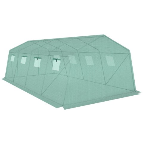 SZKLARNIA TUNEL OGRODOWY 300x600x200CM PE KONSTRUKCJA STAL ZIELONY