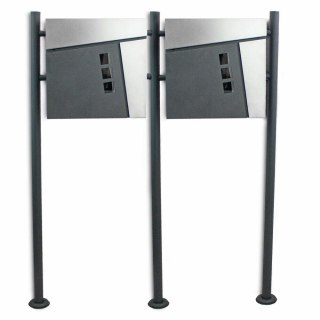 PODWÓJNA SKRZYNKA POCZTOWA NA LISTY Z GAZETNIKIEM WOLNOSTOJĄCA BITUXX