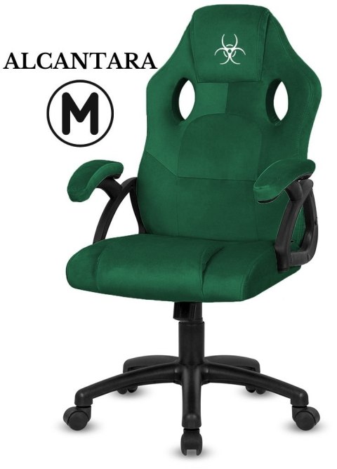 .Fotel obrotowy do biurka CARRERA M ALCANTARA DARK GREEN