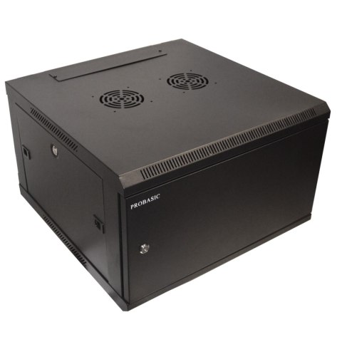 Szafa 19" wisząca PILO 6U 600x600 RAL9004 blacha