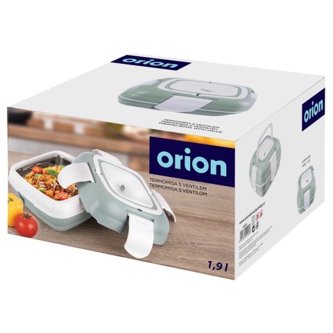 Termos Obiadowy Stalowy 1,9 L ORION Zielony Szczelny Idealny na Gorący Obiad