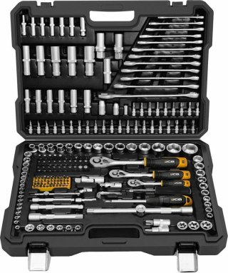 Zestaw kluczy JCB 216 elementów 1/2" 3/8" 1/4"