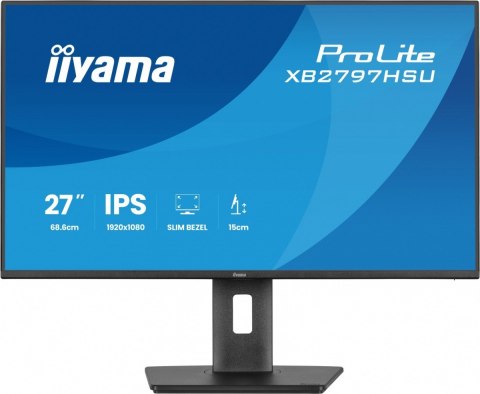 Monitor ProLite 27 cali XB2797HSU-B1 IPS FHD HDMI DP 120Hz 2xUSBv3.2  2xUSB-C  350 CD  2x2W  HAS 150 PIVOT