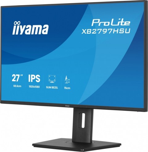 Monitor ProLite 27 cali XB2797HSU-B1 IPS FHD HDMI DP 120Hz 2xUSBv3.2  2xUSB-C  350 CD  2x2W  HAS 150 PIVOT