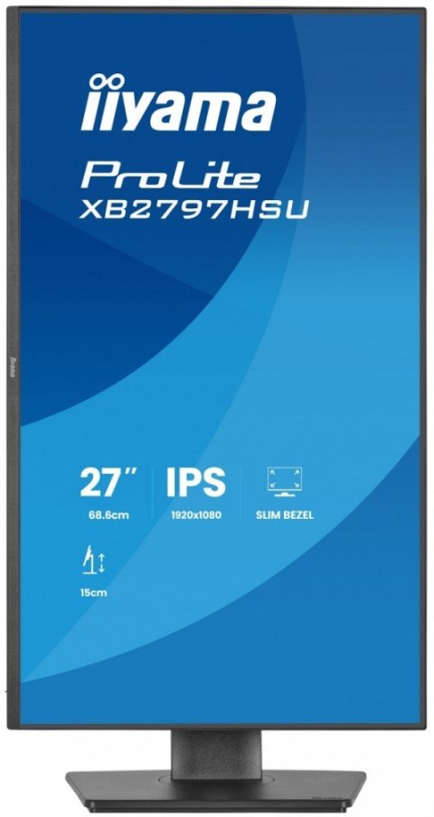 Monitor ProLite 27 cali XB2797HSU-B1 IPS FHD HDMI DP 120Hz 2xUSBv3.2  2xUSB-C  350 CD  2x2W  HAS 150 PIVOT