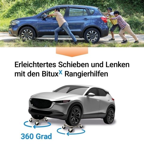 Profesjonalne wózki manewrowe do samochodu 2x 680kg stal