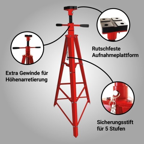 Podstawki Samochodowe BITUXX 2T - Regulowane Podpory Kobyłki Stalowe pod Auto (2 szt.)
