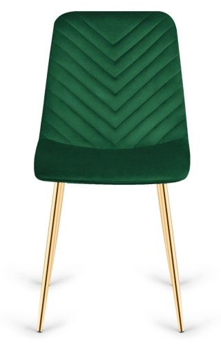 Krzesło tapicerowane TRIO VELVET GREEN GOLD