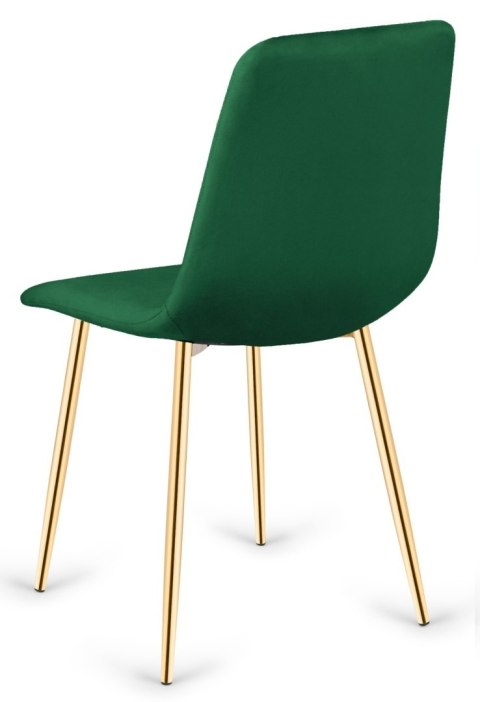 Krzesło tapicerowane TRIO VELVET GREEN GOLD