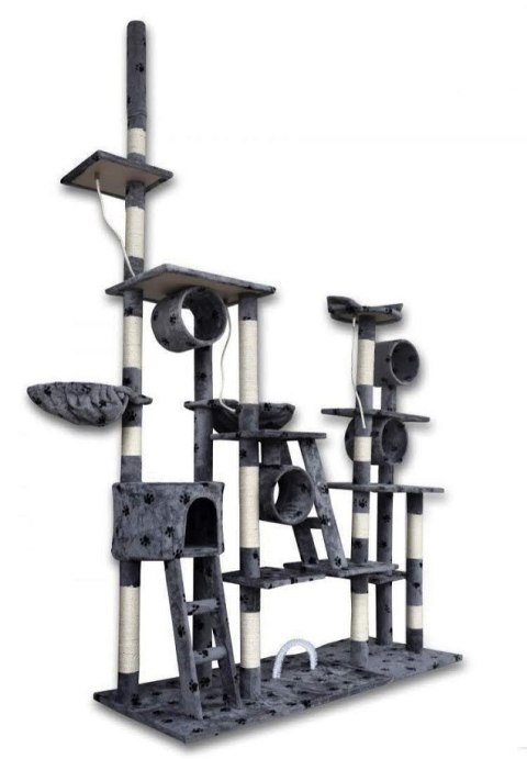 Ciemnoszary Drapak XXL dla kocich rodzin kotów Drzewko dla kota sizalowe
