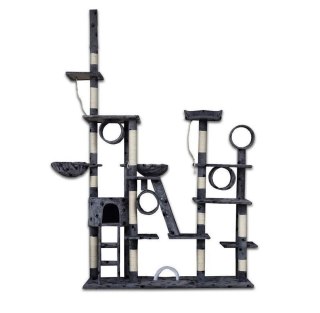 Ciemnoszary Drapak XXL dla kocich rodzin kotów Drzewko dla kota sizalowe