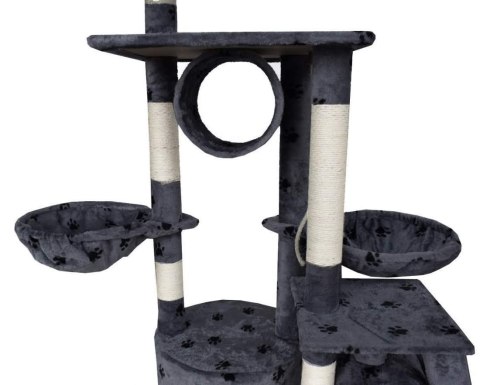 Ciemnoszary Drapak XXL dla kocich rodzin kotów Drzewko dla kota sizalowe