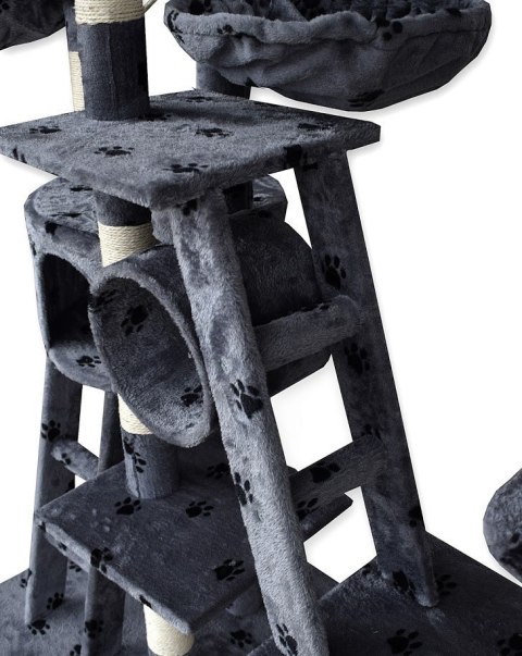 Ciemnoszary Drapak XXL dla kocich rodzin kotów Drzewko dla kota sizalowe