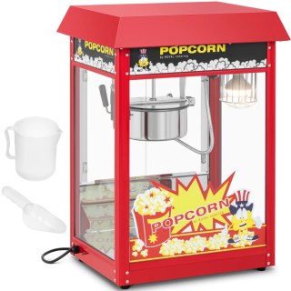 Maszyna urządzenie do prażenia popcornu retro 1500 W 5 kg/h - czerwona