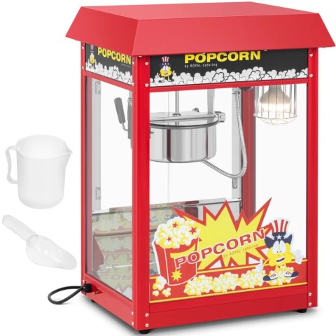 Maszyna urządzenie do prażenia popcornu retro 1500 W 5 kg/h - czerwona