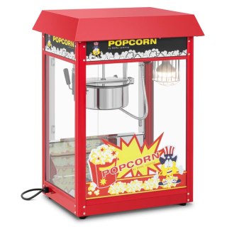 Maszyna urządzenie do prażenia popcornu retro 1500 W 5 kg/h - czerwona
