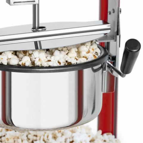 Maszyna urządzenie do prażenia popcornu retro 1500 W 5 kg/h - czerwona