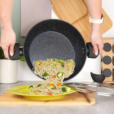 Patelnia Granitowa Nieprzywierająca Głęboka Gaz Indukcja ORION 28 cm 3,5l