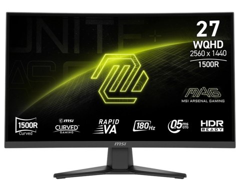 Monitor MAG 275CQF E18 27 cali LED WQHD LED Curved 180Hz czarny
