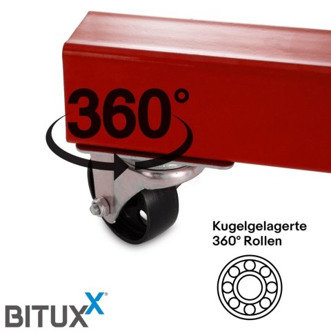 Stojak na silnik 570 kg obrotowy mobilny warsztatowy 4 koła 360°