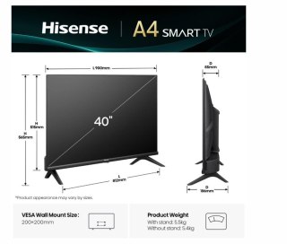 Telewizor LED 40 cali 40A4Q
