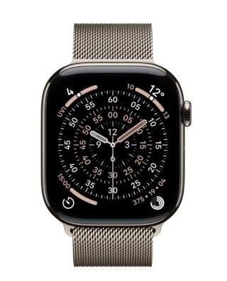 Watch Series 11 GPS + Cellular koperta 46 mm z tytanu w kolorze naturalnym  bransoleta mediolańska w kolorze naturalnym - rozmia