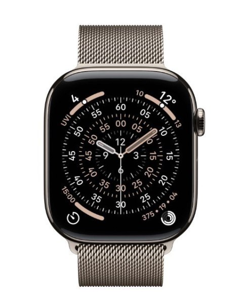 Watch Series 11 GPS + Cellular koperta 46 mm z tytanu w kolorze naturalnym  bransoleta mediolańska w kolorze naturalnym - rozmia