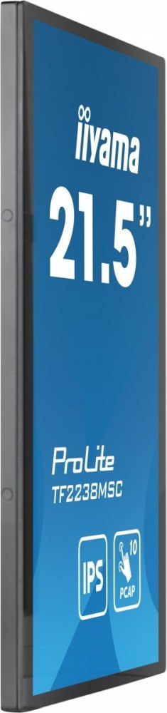 Monitor wielkoformatowy 21 5 cala TF2238MSC-B1 IPS FHD DP HDMI 2x2W 2xUSB 600(cd m2)  10pkt 7H IP1X(Front) Pion Poziom
