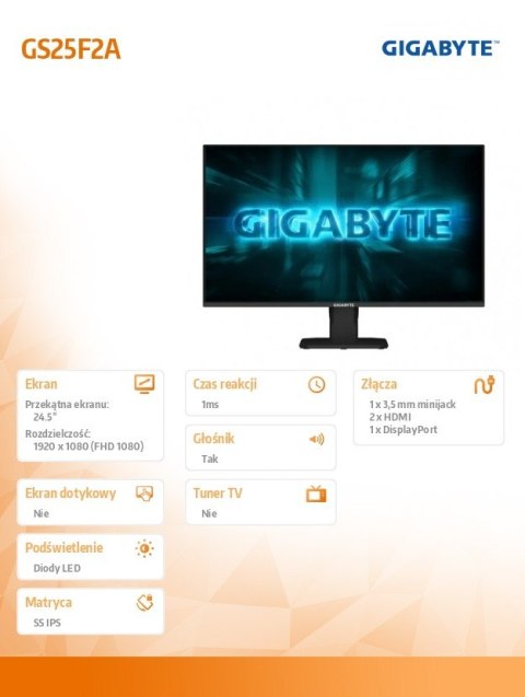 Monitor 24 5 cala GS25F2A GAMING
