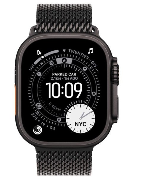 Watch Ultra 3 GPS + Cellular, koperta 49 mm z tytanu w kolorze czarnym, bransoleta mediolańska z tytanu w kolorze czarnym - rozm