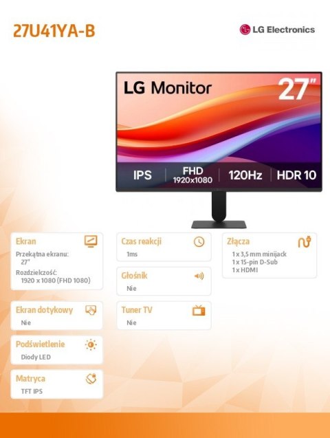 Monitor 27 cali 27U41YA-B